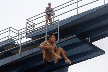 Entrenamientos en la Liga de Natación de Antioquia para el Campeonato Sudamericano en Argentina.