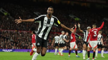 Alexander Isak celebra un gol.