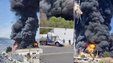 Incendio en Ecatepec: Así se ven las columnas de humo negro en zona industrial de Xalostoc