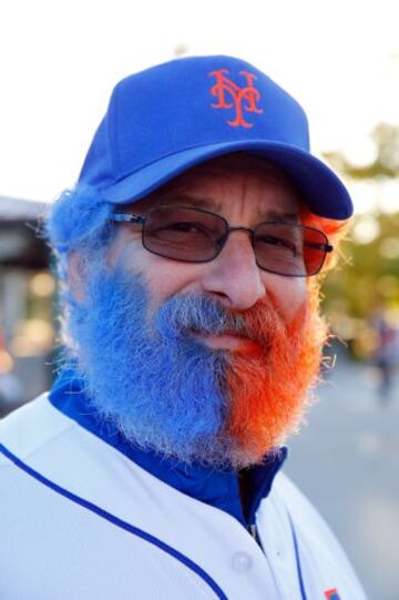 Un aficionado al baseball en Nueva York.