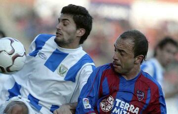 Ángel Cuellar en un partido entre Levante y Leganés.