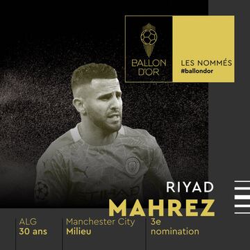 Riyad Mahrez, jugador del Manchester City.