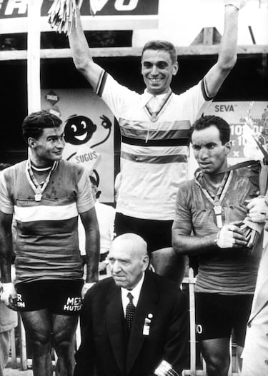 En el caso del belga, su especialidad no eran las grandes vueltas, sino las clásicas: todos los Monumentos, la mayoría de ellos repetidos, están en su palmarés. De hecho es, junto a Merckx y Vlaenminck, uno de los tres que tiene los cinco Monumentos en su currículum. Pogacar opta a ello.