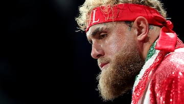 ANAHEIM, CALIFORNIA - JUNE 28: Jake Paul before his fight against Julio Cesar Chavez Jr. during a Cruiserweight fight at Honda Center on June 28, 2025 in Anaheim, California. Harry How/Getty Images/AFP (Photo by Harry How / GETTY IMAGES NORTH AMERICA / Getty Images via AFP)