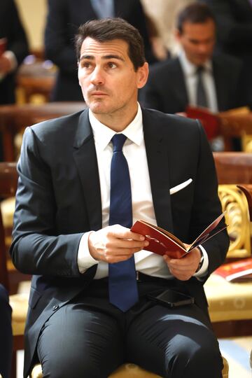 El exfutbolista Iker Casillas durante la entrega de los Premios Nacionales del Deporte 2022 en el Palacio Real El Pardo.