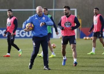 Primer entrenamiento del Pepe Mel como entrenador del Deportivo de la Coruña 