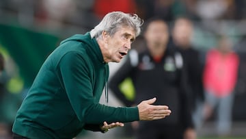 Pellegrini, durante el partido.