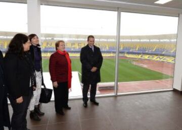 Michelle Bachelet inauguró el estadio Ester Roa de Concepción. Recibirá el duelo con Brasil y Paraguay, además de una semifinal y la definición del tercer lugar.