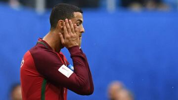 Cristiano Ronaldo con Portugal. 