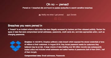 Tu email est&aacute; comprometido, en este caso por el robo de dtos que se hizo a Dropbox