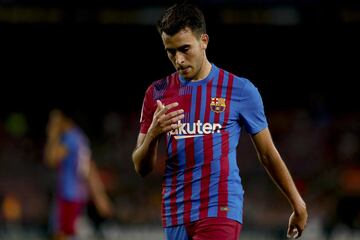 Eric García en su debut con la camiseta del Barcelona.