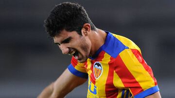 Gonçalo Guedes con el Valencia.
