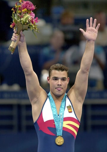 Gervasio Deferr consiguió el oro en Sídney en gimnasia. Fue en salto de potro con una perfección exquisita.  