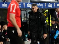 Funes, durante el Málaga-Zaragoza.