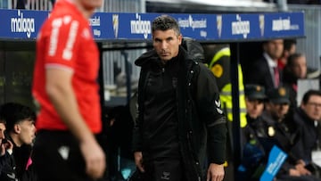 Funes, durante el Málaga-Zaragoza.