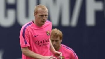 Mathieu, durante el entrenamiento.