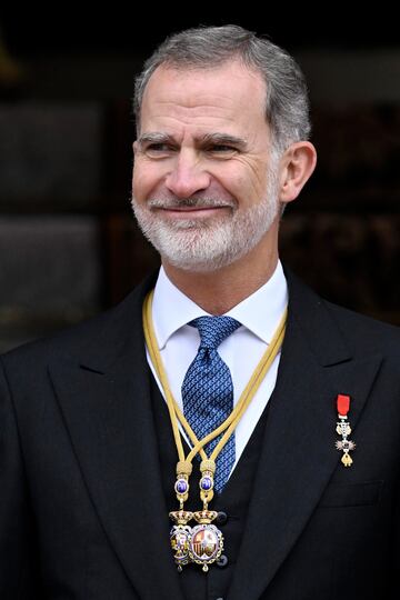 Rey Felipe VI de España durante el acto de jura de la Constitución de la Princesa Leonor ante las Cortes Generales, en el Congreso de los Diputados.