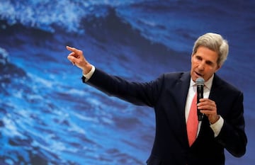 Former U.S. Secretary of State John Kerry speaks at an event of the "World War Zero" climate coalition during the U.N. Climate Change Conference (COP25) in Madrid, Spain December 11, 2019.