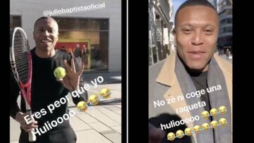 Joaquín y 'Hulio' Baptista revolucionan la red con esta lección de tenis. Imagen: Instagram