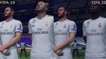 FIFA 20 vs FIFA 19: comparan sus gráficos en vídeo