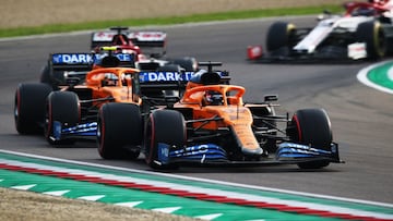 Carlos Sainz (McLaren MCL35). &Iacute;mola, Italia. F1 2020. 