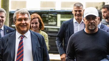 Joan Laporta y Hansi Flick, en Colonia