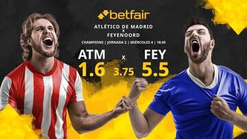 Atlético de Madrid vs. Feyenoord: horario, TV, estadísticas, clasificación y pronósticos