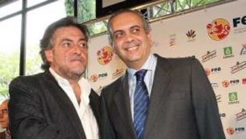 <b>OTROS TIEMPOS. </b>Ppeu y Sáez, en una imagen del pasado 15 de mayo.