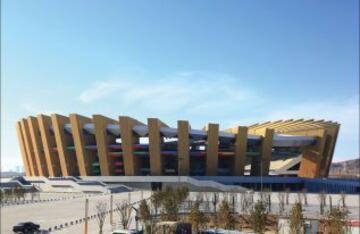 Ordos Sports Center Stadium, en China, fue inaugurado el 2015 con una capacidad de 60 000 espectadores.