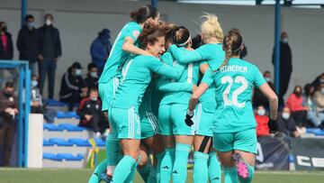 El Real Madrid celebra un gol.