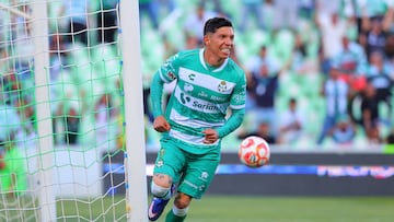during the 12th round match between Santos and Puebla as part of the Liga BBVA MX Varonil, Torneo Clausura 2026 at TSM Corona Stadium, on March 22, 2026 in Torreon, Coahuila, Mexico.