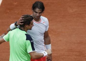 Rafa Nadal en Roland Garros de 2013, ganó a David Ferrer por 6-3, 6-2 y 6-3.