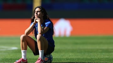 Soccer Football - Women's Champions League - Final - FC Barcelona Training - Estadio Jose Alvalade, Lisbon, Portugal - May 23, 2025 FC Barcelona's Kika Nazareth during training REUTERS/Violeta Santos Moura