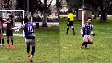 El efecto de la pelota en este golazo en un torneo amateur de fútbol se hace viral