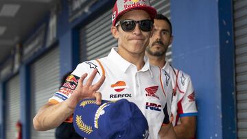 Márquez se enfadó por su caída en Q2.