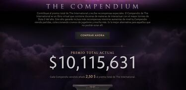 Compendium alcanza los $10 millones para Dota 2