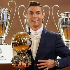 Cristiano Ronaldo gana el Balón de Oro 2016 con 745 puntos