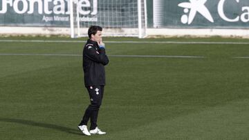 Rubi durante un entrenamiento del Betis