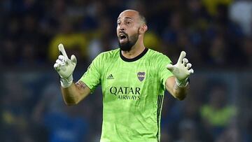 Marcos D&iacute;az durante un partido con Boca Juniors.