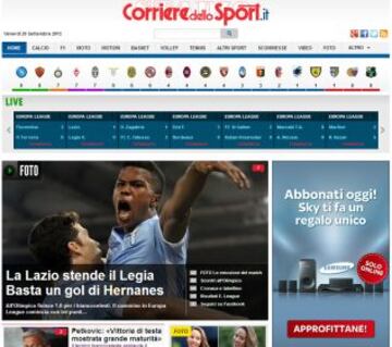 Portadas de la prensa extranjera