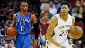 Russell Westbrook y Anthony Davis.