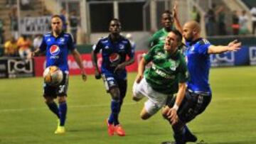 Rafael Santos Borré fue la gran figura en el último duelo entre Cali y Millonarios en Palmaseca.