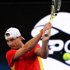 El equipo y capitán de España en la ATP Cup 2020