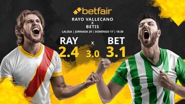 Rayo Vallecano vs. Real Betis: horario, TV, estadísticas, clasificación y pronósticos