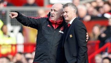 Solskjaer, en un partido con el Manchester United.