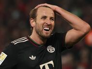 Berlin (Germany), 08/11/2025.- Harry Kane of Munich reacts after the German Bundesliga soccer match between Union Berlin and Bayern Munich in Berlin, Germany, 08 November 2025. (Alemania) EFE/EPA/Filip Singer