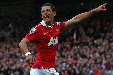 Chicharito hizo historia al llegar al Manchester United, para luego pasar por el West Ham. En total marcó 54 anotaciones en la Premier League.