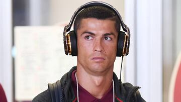 Cristiano, justo antes del partido en el que Portugal gan&oacute; a Rusia con un gol suyo.