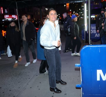 Emma Navarro, tenista profesional estadounidense, llegando al Madison Square Garden.