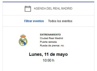 El Real Madrid volver¨¢ el lunes a los entrenamientos